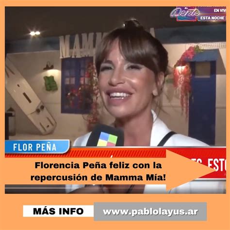 divas play florencia peña|Flor Peña: el éxito de Mamma Mía!, una primicia sobre su。